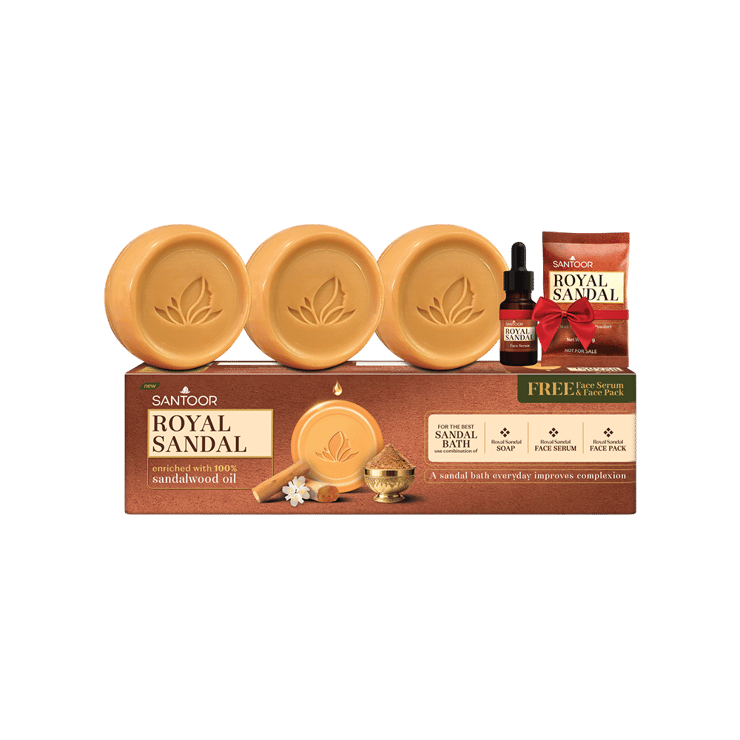 Santoor Royal Sandal Soap - 3 x 150 g