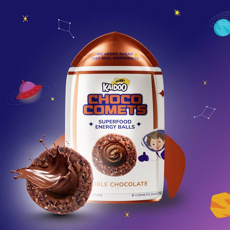 Kids Protein Ball - Double Chocolate Choco Comets by Kaidoo - 80 g