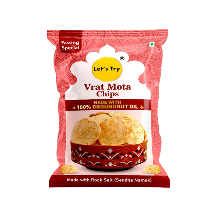 Let's Try Vrat Mota Chips / Aloo Chips - 60 g