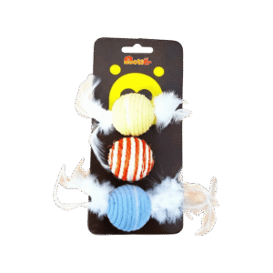 Nootie Sisal Balls Cat Toy (Colour May Vary) - 3 pieces