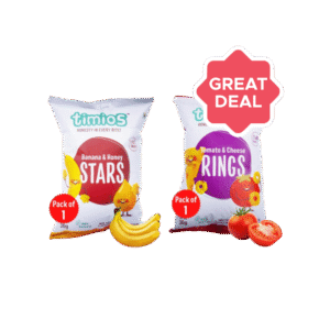 Timios Tomato & Cheese Rings + Banana & Honey Stars Combo