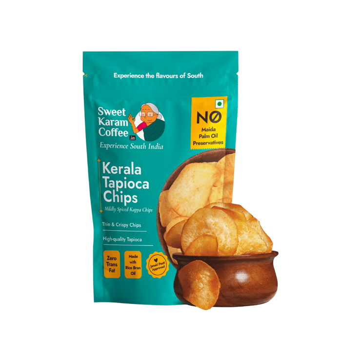 Sweet Karam Coffee Tapioca Chips - No Palm Oil - 65 g