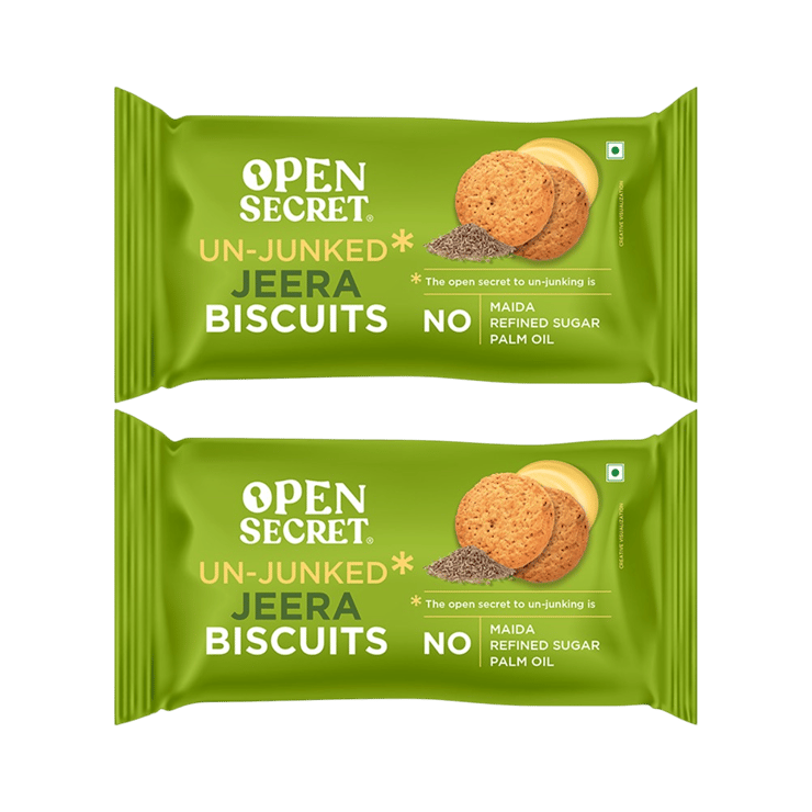 Open Secret Zero Maida Healthy Millet Biscuit - Jeera - Pack of 2