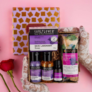 Soulflower Lavender Relax Gift Set for Men & Women - 1 pack