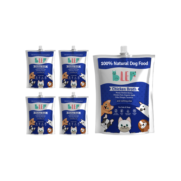 BLEP Chicken Broth for Dogs and Cats - 5 x 100 ml