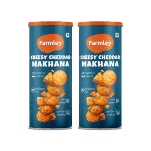 Farmley Cheesy Cheddar Flavoured Makhana 55 g - Pack of 2 - 2 x 55 g