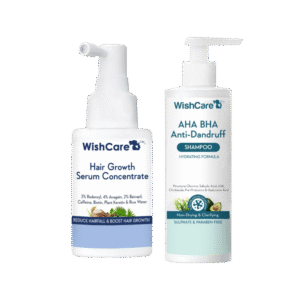 Wishcare Hair Growth Serum Concentrate +  AHA BHA Anti Dandruff Shampoo Combo - 30 ml + 250 ml