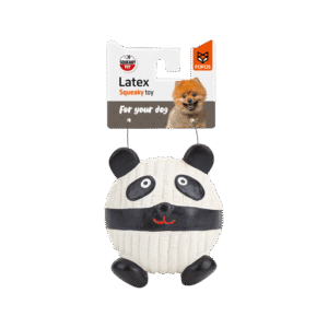 Fofos Panda Ball Dog Squeaky Toy (Black, White) - 1 unit