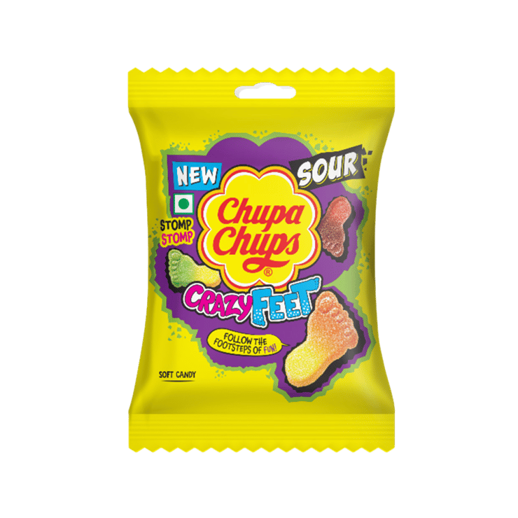 Chupa Chups Sour Crazy Feet Assorted Soft Candy - 93 g