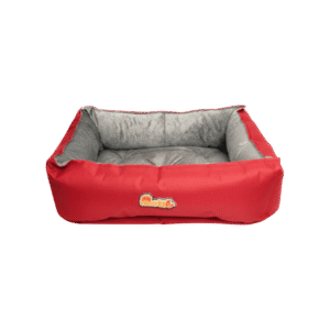 Nootie Anti-Slip Soft Dog Bed (Red, Grey) - 1 unit