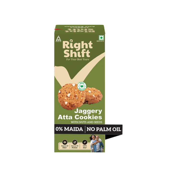 Right Shift Jaggery Atta Cookies (No Maida/ No Palm Oil)