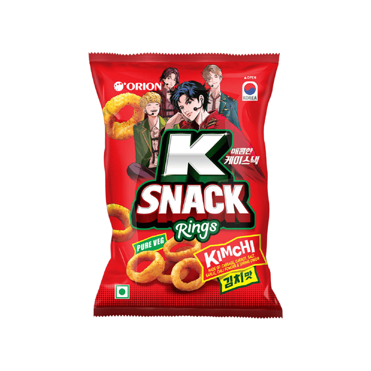 Orion Korean Kimchi K Snack Onion Rings - 70 g