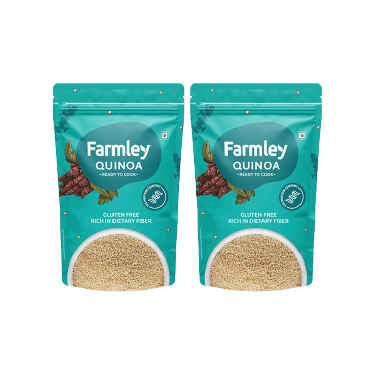 Farmley Natural Quinoa High Protein, Dietary Fiber & Gluten-Free Superfood - Pack of 2 - 1 kg
