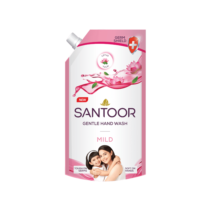Santoor Mild Hand Wash (Lotus & Tulsi) - 650 ml