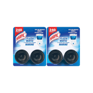 Harpic Flushmatic In-Cister Toilet Cleaner Block (Marine) - Pack of 2 - 2 x 100 g