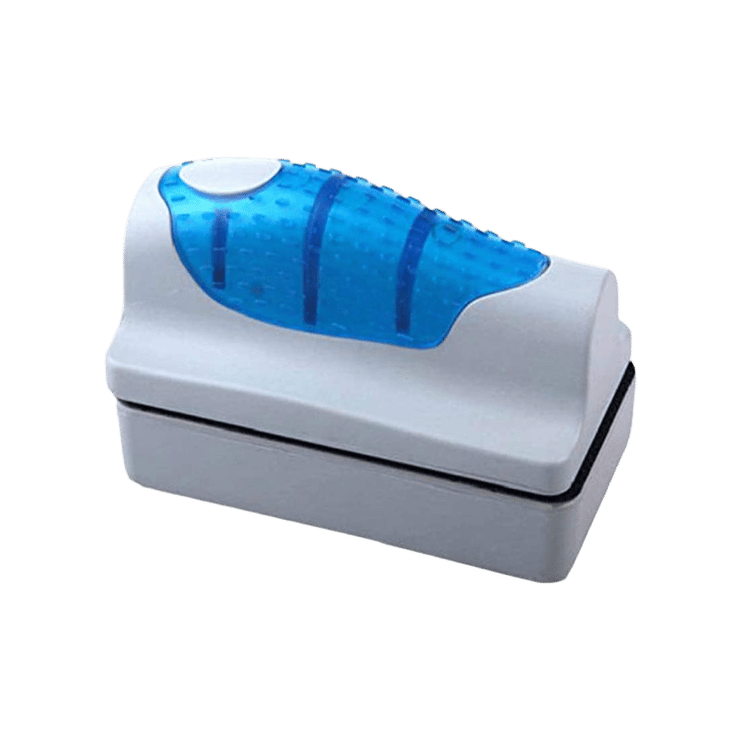 Petcrux Aqua Magnetic Aquarium Cleaner (White, Blue) - 1 unit