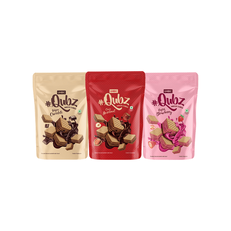 Unibic Qubz Assorted Wafer Chocolate - 3 x 30 g
