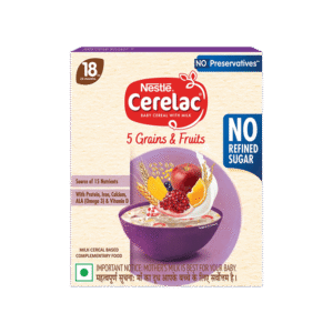 Nestle Cerelac 5 Grains & Fruits Baby Cereal (No Refined Sugar, 18-24 Months)