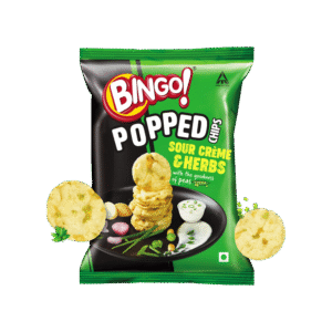 Bingo Popped Sour Cream & Herbs Potato Chips - 48 g