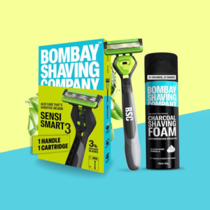 Bombay Shaving Company Sensi Smart 3 Razor & Charcoal Shaving Foam Combo - 1 pack