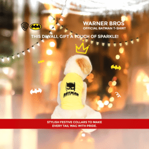 Warner Bros. Official Batman Dog T-Shirt (Yellow) - 1 unit