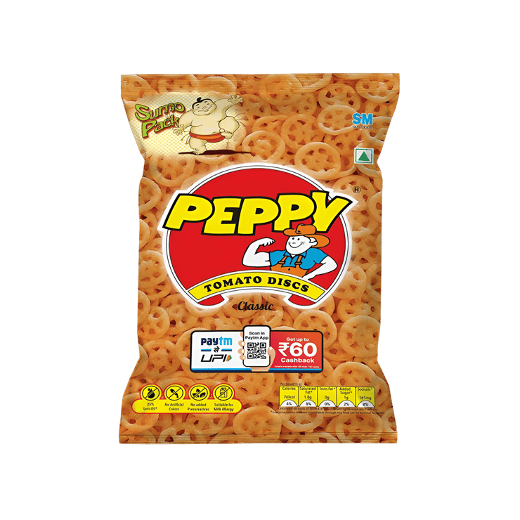 Peppy Tomato Discs Crisps - 55 g