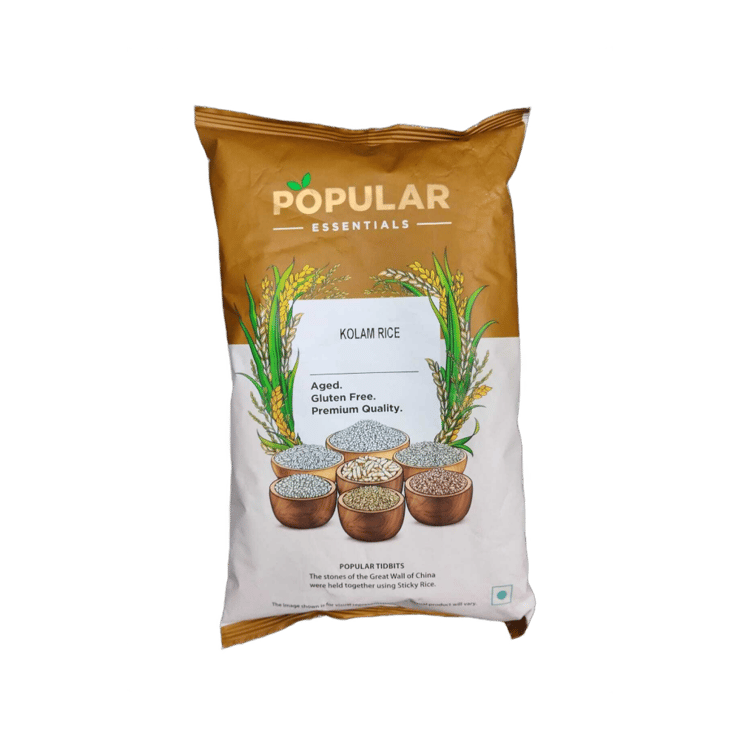 Popular Essentials Bullet Surti Kolam Rice (Raw) (Long Grain) - 1 kg