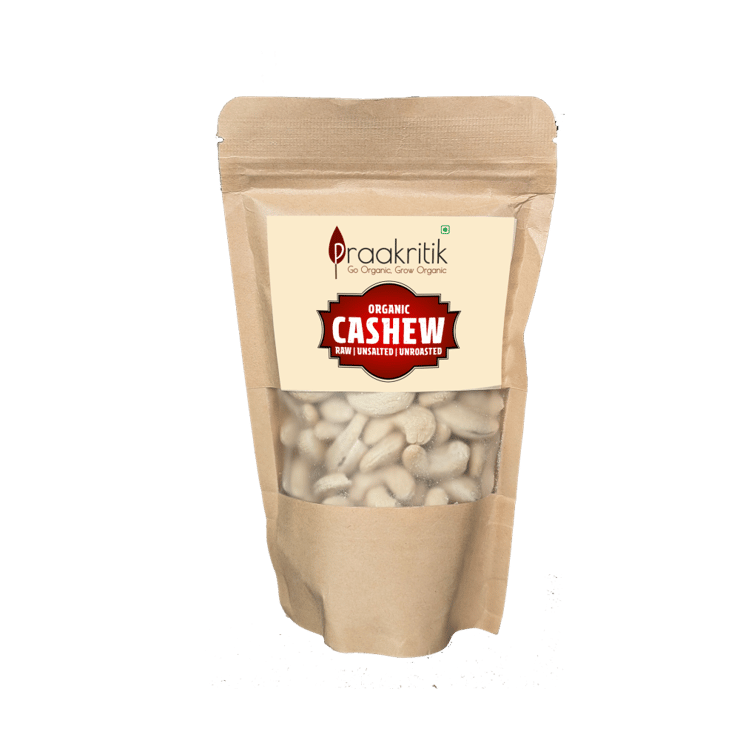 Praakritik Organic Cashews Raw Unsalted, Unroasted - 200 g
