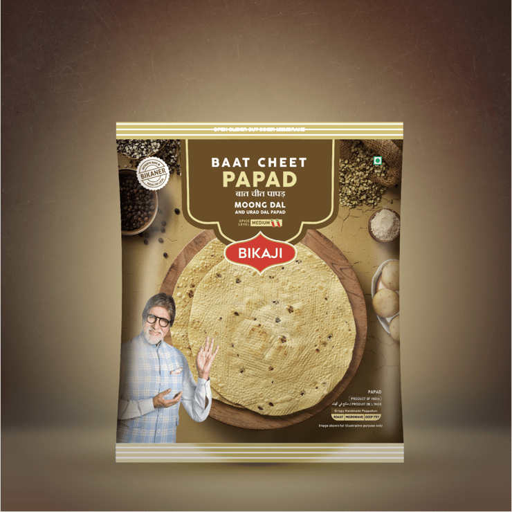 Bikaji Baat Cheet Moong and Urad Dal Papad - 400 g