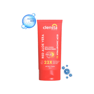 Clensta Red Aloe Vera Ultra Matte Sunscreen (SPF 50 PA++++) - 50 g