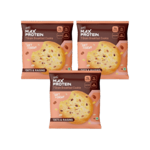RiteBite Max Protein No Maida 7 Grains Oats & Raisins 10 g Protein Cookies - Pack of 3