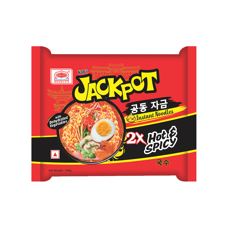 Kab's Jackpot 2x Hot & Spicy Instant Noodles - 100 g