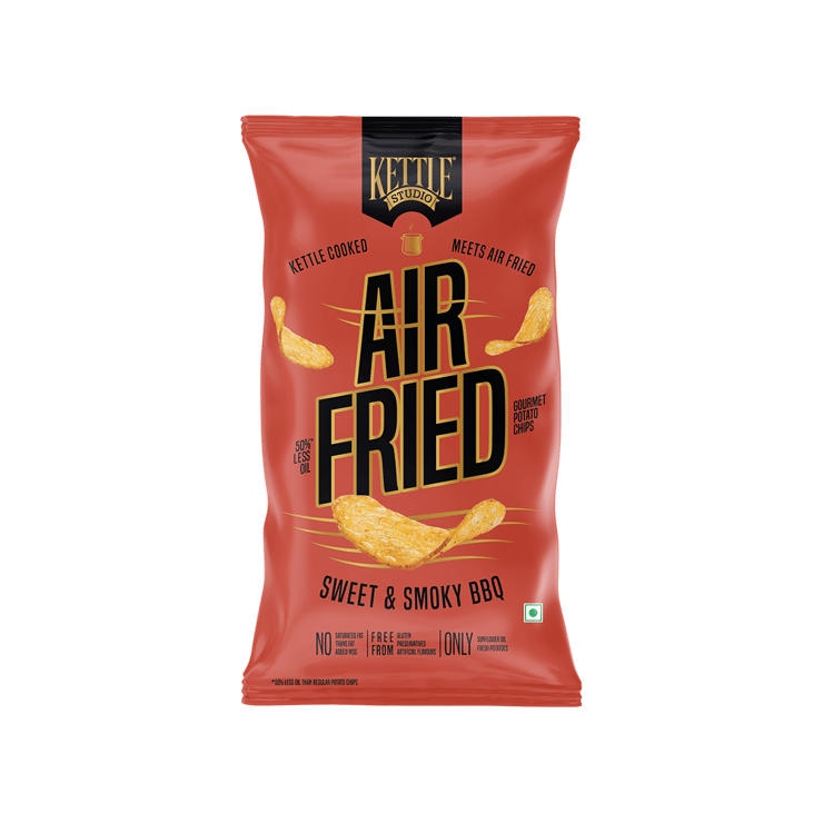 Kettle Studio Air Fried Sweet & Smoky BBQ Potato Chips - 80 g