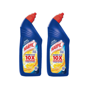 Harpic Disinfectant Liquid Toilet Cleaner (Sparkling Lemon) - Pack of 2 - 2 x 1 ltr