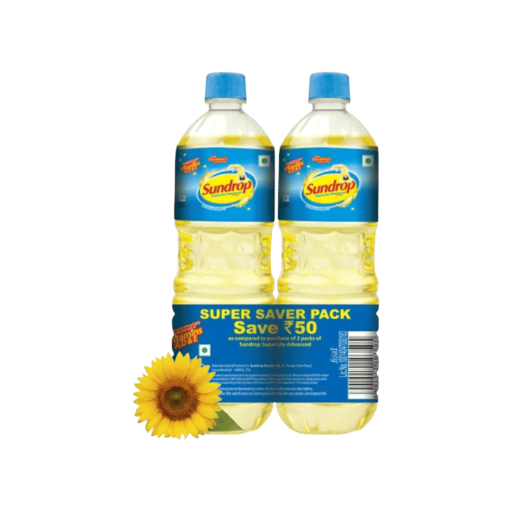 Sundrop Refined Sunflower Oil - 2 x 1 ltr