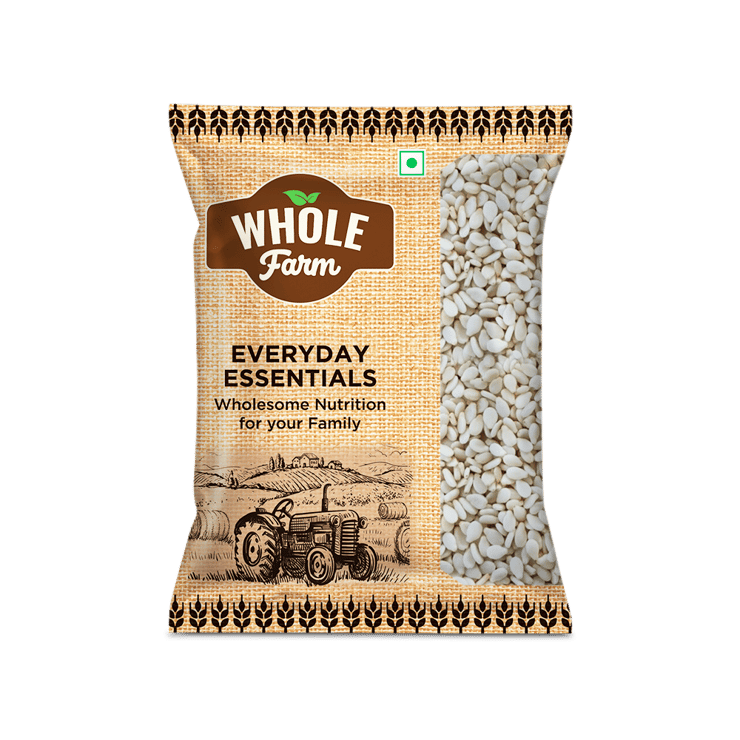 Whole Farm Premium White Sesame Seeds - 100 g