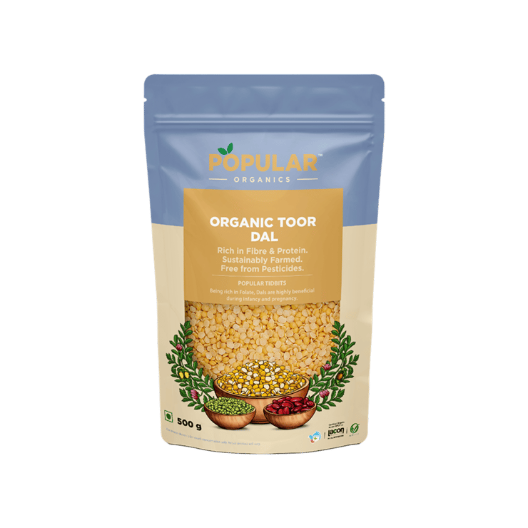 Popular Organics - Organic Arhar Dal - 500 g