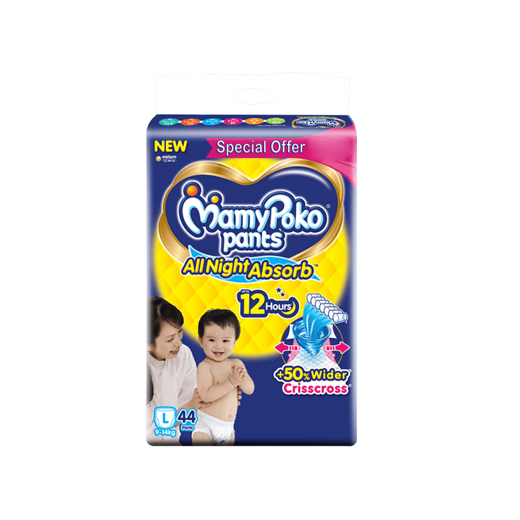 MamyPoko Pants Standard Baby Diaper (L, 9-14 kg)