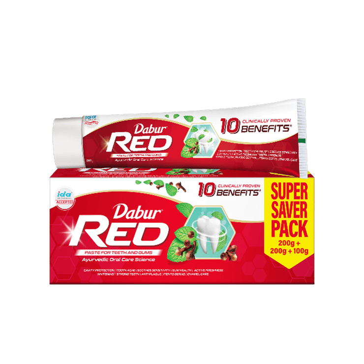 Dabur Red Herbal Toothpaste - Family Saver Pack - 500 g