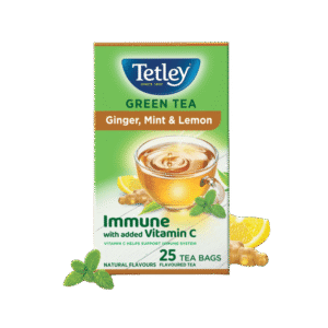 Tetley Ginger, Mint & Lemon Green Tea Bags (Immune with added Vitamin C) - 25 pieces