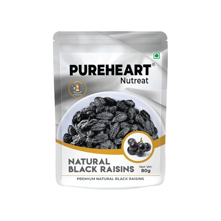Pureheart Nutreat Premium Natural Black Raisins - 80 g