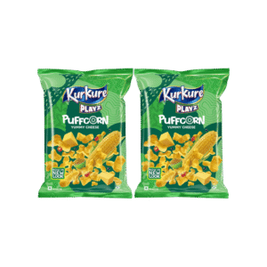 Kurkure Playz Puffcorn Yummy Cheese Puffs - Pack of 2 - 2 x 84 g