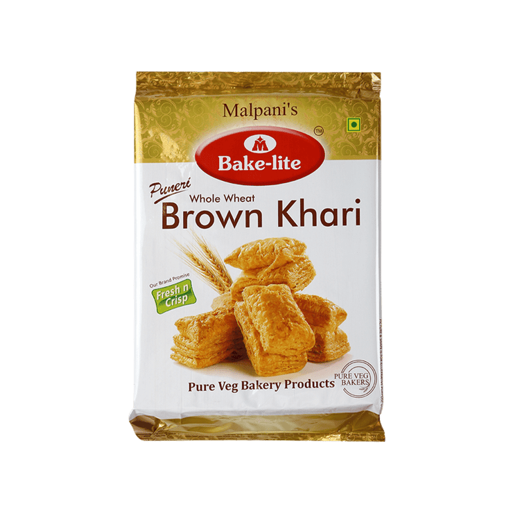 Malpani's Bake-lite Brown Khari (Whole Wheat) - 200 g