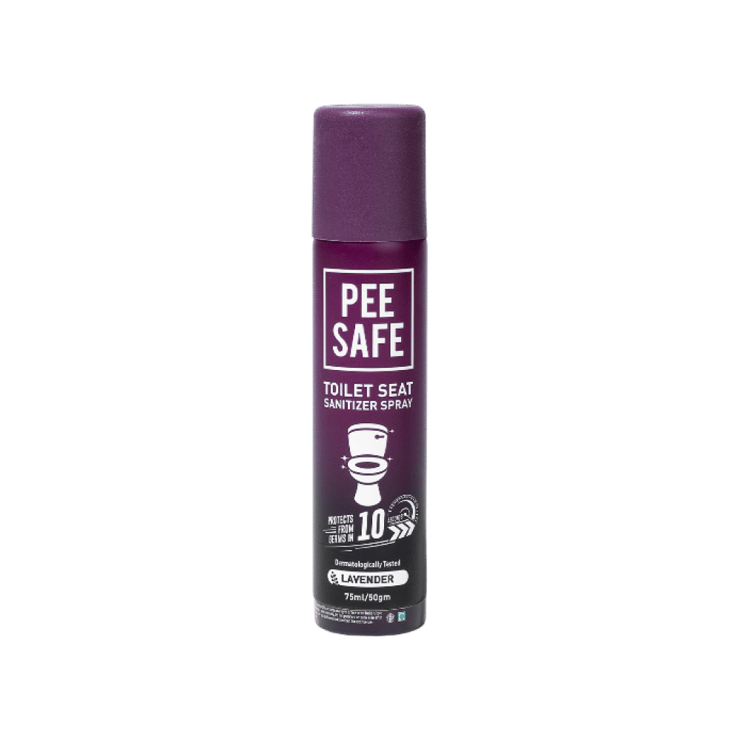 Pee Safe Toilet Seat Toilet Sanitizer Spray (Lavender) - 75 ml