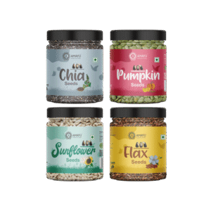 AMAYU Super Seeds Combo (Chia, Pumpkin, Sunflower & Flax) - 800 g (4 x 200 g)