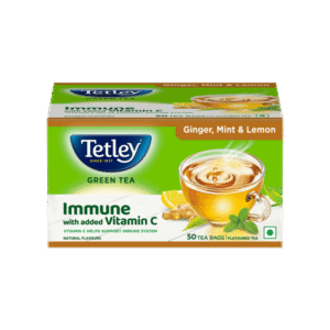 Tetley Ginger Mint & Lemon Flavoured Green Tea Bags - 50 pieces