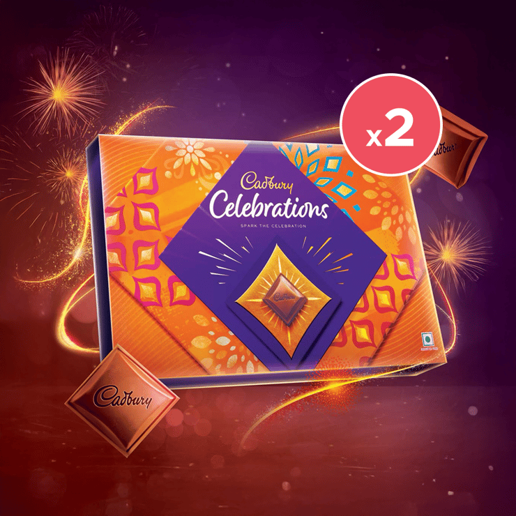Cadbury Celebrations Assorted Chocolate Gift Pack - Pack of 2 - 2 x 154 g