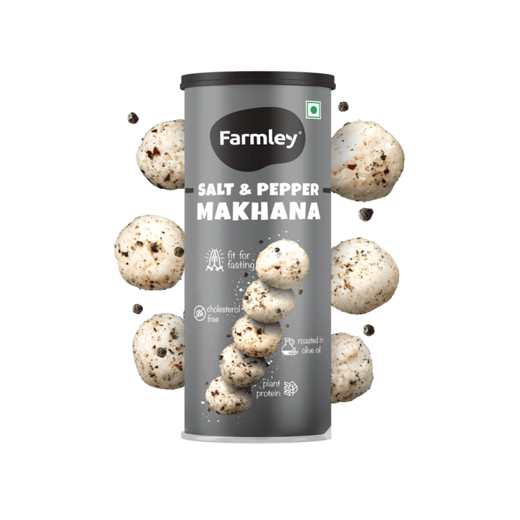 Farmley Rock Salt & Pepper Flavoured Makhana Fit For Fasting - 77 g