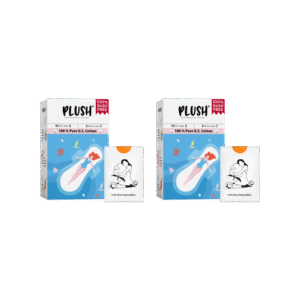 Plush Rash Free Sanitary Pads (with 2 Free Liners) - Pack of 2 - 2 x 1 pack (10 pieces)
