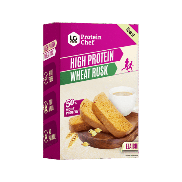 Protein Chef High Protein No Maida Premium Rusk (Elaichi Toast) - 150 g